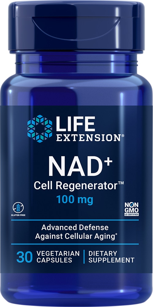 NAD plus Cell Regenerator Nicotinamide Riboside -- 100 mg - 30 Vegetarian Capsules (Вегетарианские капсулы) Life Extension