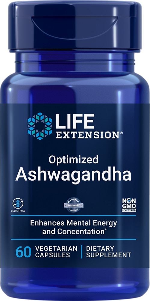 Life Extension Оптимизированный экстракт ашваганды – 60 вегетарианских капсул Life Extension