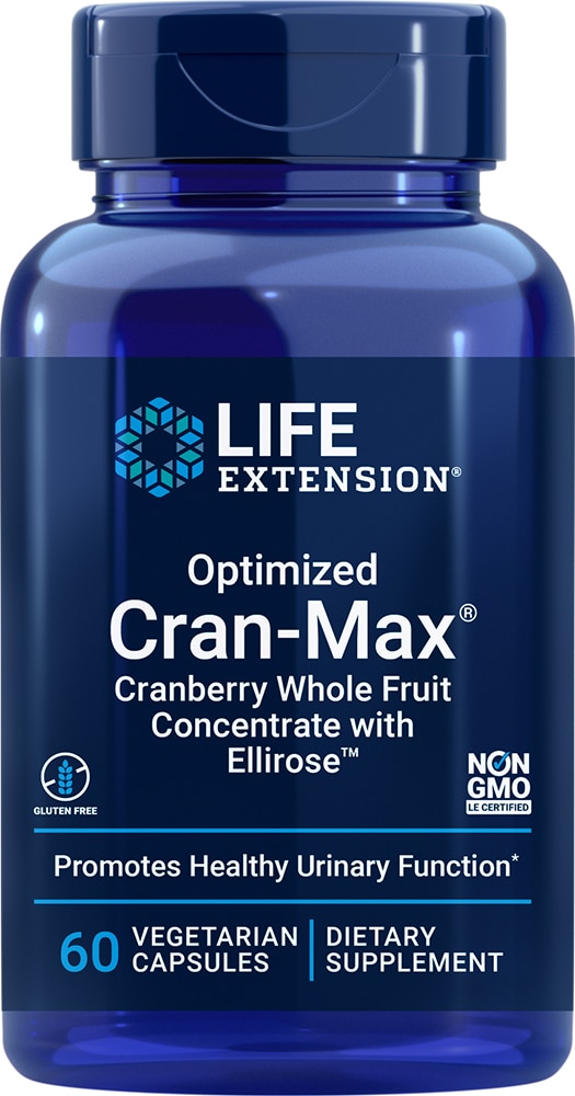 Life Extension Optimized Cran-Max® с UTIRose™ — 60 вегетарианских капсул Life Extension