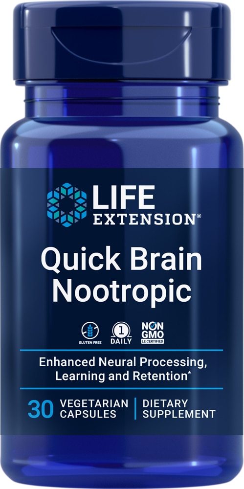 Quick Brain Nootropic - 30 вегетарианских капсул Life Extension