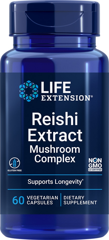 Reishi Extract Mushroom Complex -- 60 Vegetarian Capsules (Вегетарианские капсулы) Life Extension