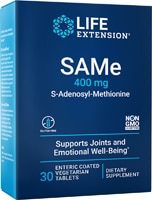 SAMe S-Adenosyl-Methionine -- 400 mg - 30 Enteric-Coated Tablets (Таблетки с покрытием) Life Extension