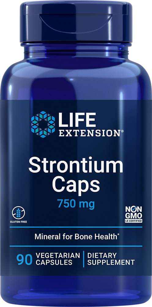 Капсулы стронция Life Extension — 750 мг — 90 вегетарианских капсул Life Extension