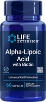 Life Extension Супер альфа-липоевая кислота с биотином — 250 мг — 60 капсул Life Extension