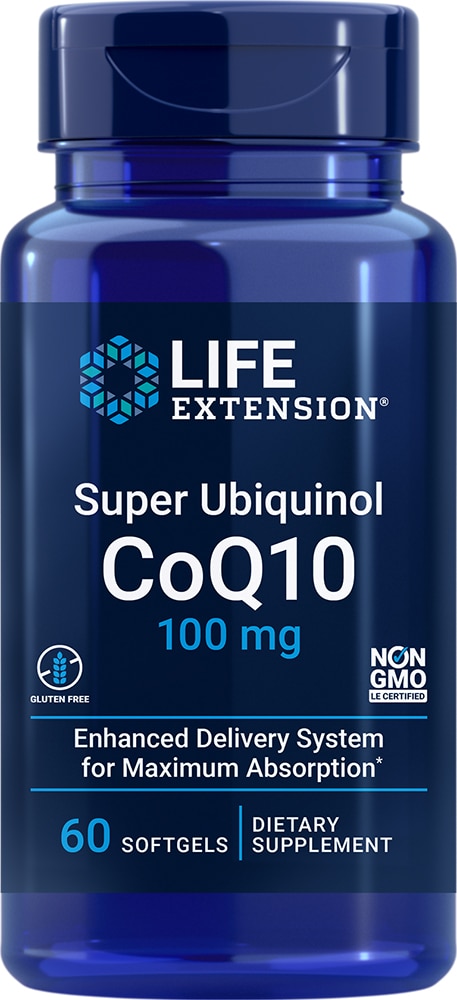 Super Ubiquinol CoQ10 - 100 мг - 60 мягких капсул - Life Extension Life Extension