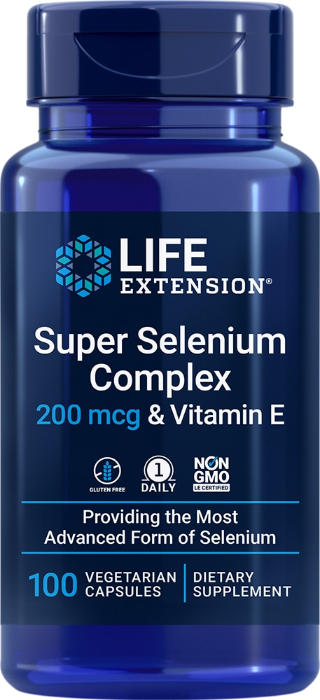 Супер Селен Комплекс - 200 мкг - 100 Вегетарианских Капсул - Life Extension Life Extension