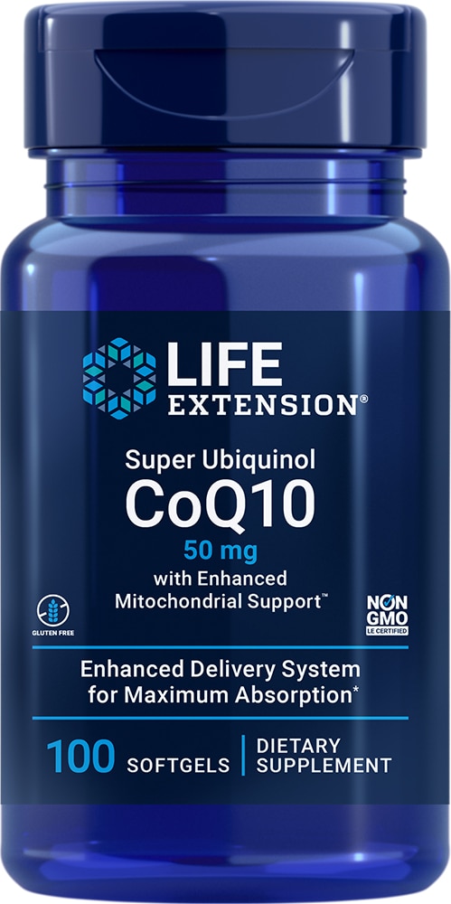 Super Ubiquinol CoQ10 - 50 мг - 100 мягких капсул - Life Extension Life Extension