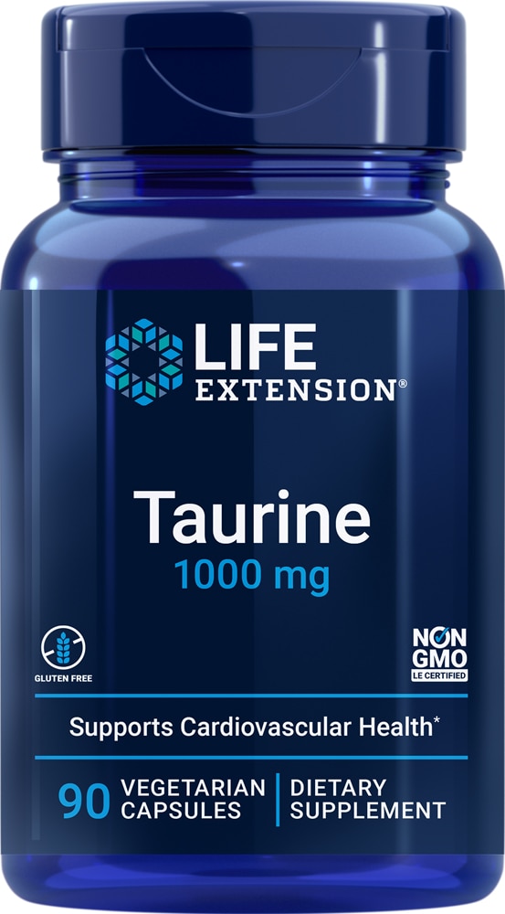 Таурин - 1000 мг - 90 вегетарианских капсул - Life Extension Life Extension