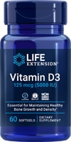 Витамин D3 - 5000 МЕ - 60 капсул - Life Extension Life Extension