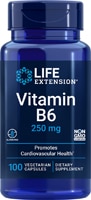 Витамин B6 - 250 мг - 100 вегетарианских капсул - Life Extension Life Extension