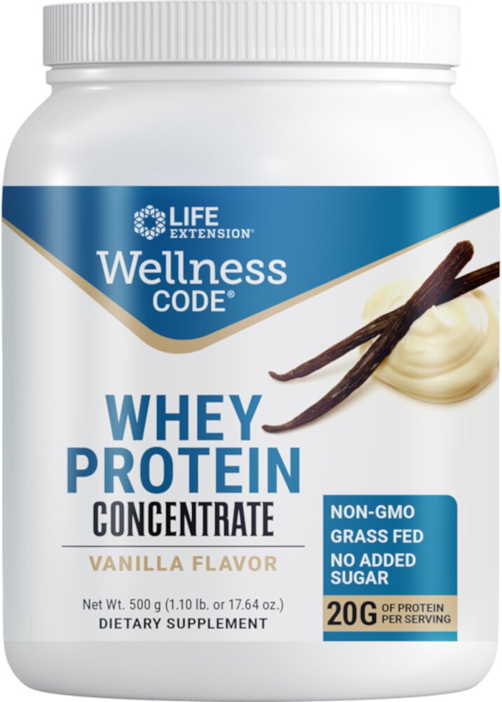 Wellness Code™ Whey Protein Concentrate Vanilla -- 18 Servings (Порции) Life Extension