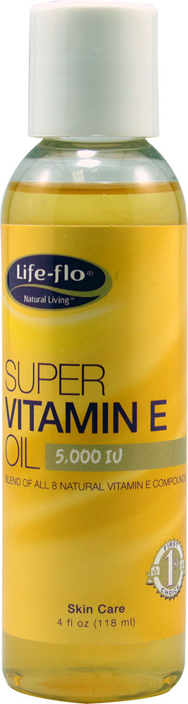 Масло с супервитамином Е — 5000 МЕ — 4 жидких унции Life-flo