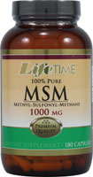100% чистый МСМ — 2000 мг — 180 капсул Lifetime