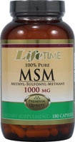 100% Pure MSM -- 2000 mg - 180 Capsules (Капсулы) Lifetime