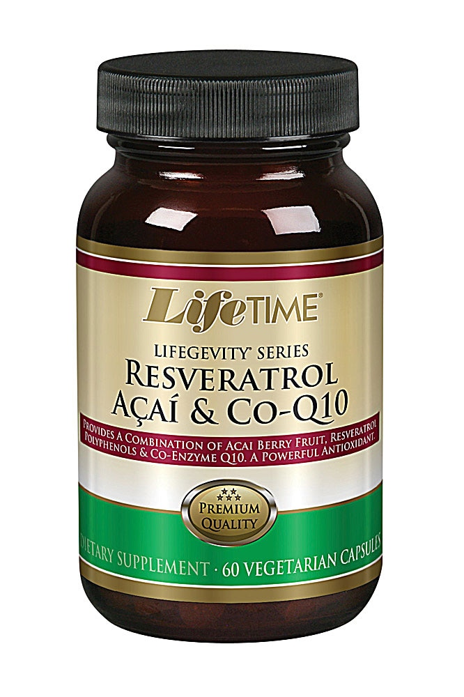 Lifegevity Series Resveratrol Acai and Co-Q10 -- 60 Vegetarian Capsules (Вегетарианские капсулы) Lifetime