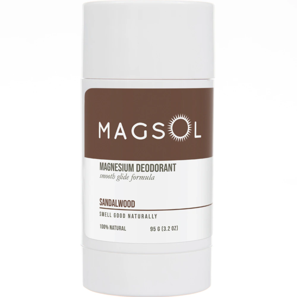 Magsol Натуральный дезодорант с магнием и сандаловым деревом, не содержащий алюминия, 3,2 унции Magsol