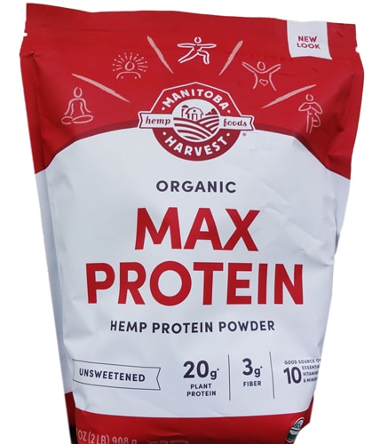 Organic Hemp Yeah! Max Protein Unsweetened Hemp Protein Powder (Порошок) -- 2 lbs Manitoba Harvest