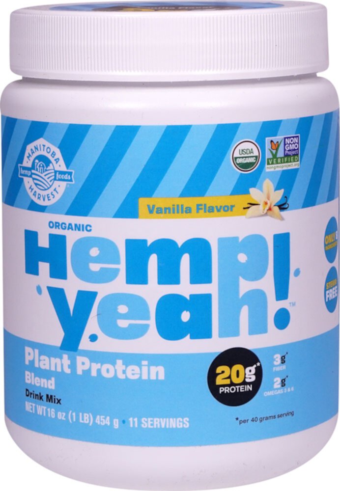 Hemp Yeah! Organic Plant Protein Blend Vanilla -- 1 lb (Фунты) Manitoba Harvest