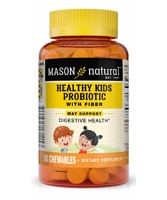 Пробиотик для детей с клетчаткой - 60 жевательных таблеток - Mason Natural Mason Natural