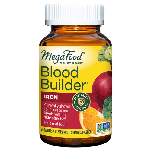 Blood Builder Iron Supplement with Vitamin C -- 90 Tablets (Таблетки) MegaFood