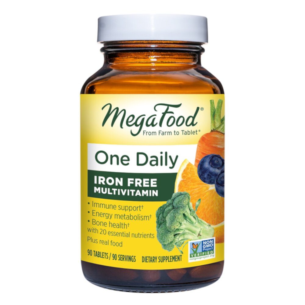 One Daily Iron Free Multivitamin -- 90 Tablets (Таблетки) MegaFood