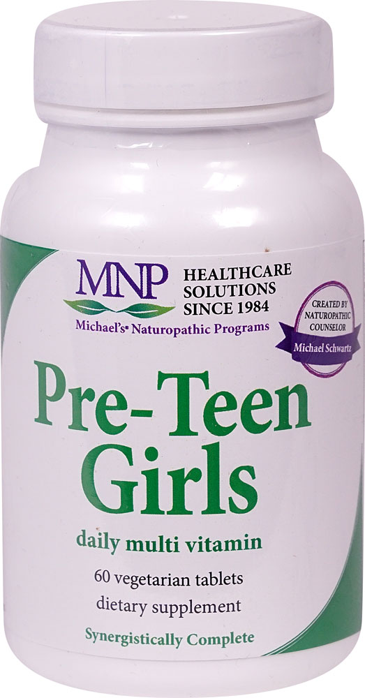 Pre-Teen Girl's Daily Multivitamin -- 60 Vegetarian Tablets (Вегетарианские таблетки) Michael's Naturopathic