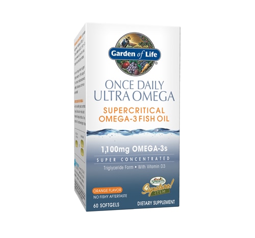 Omega-3 Рыбный Жир 1100 мг с Витамином D3 1000 МЕ - 60 капсул Garden of Life