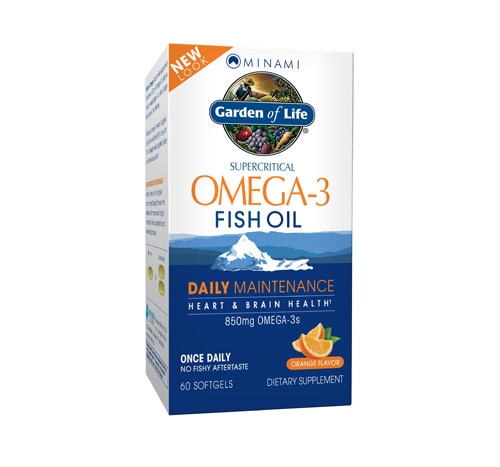 Рыбий жир Omega-3 850 мг в капсулах 60 шт - поддержка сердца и мозга Garden of Life