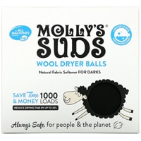 Шарики для сушки натуральной шерсти Molly's Suds, черные, 3 шарика Molly's Suds