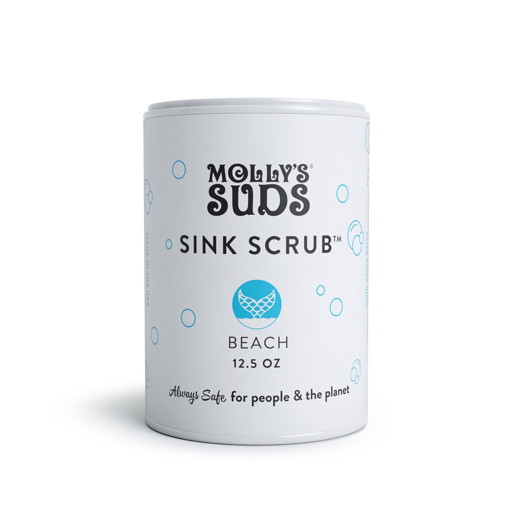 Sink Scrub Natural Sink Cleaner Beach — 12,5 унций Molly's Suds