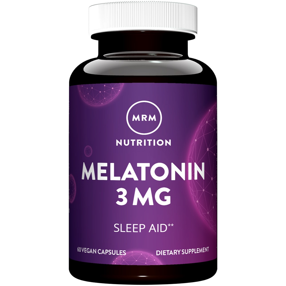 Melatonin -- 3 mg - 60 Vegetarian Capsules (Вегетарианские капсулы) MRM