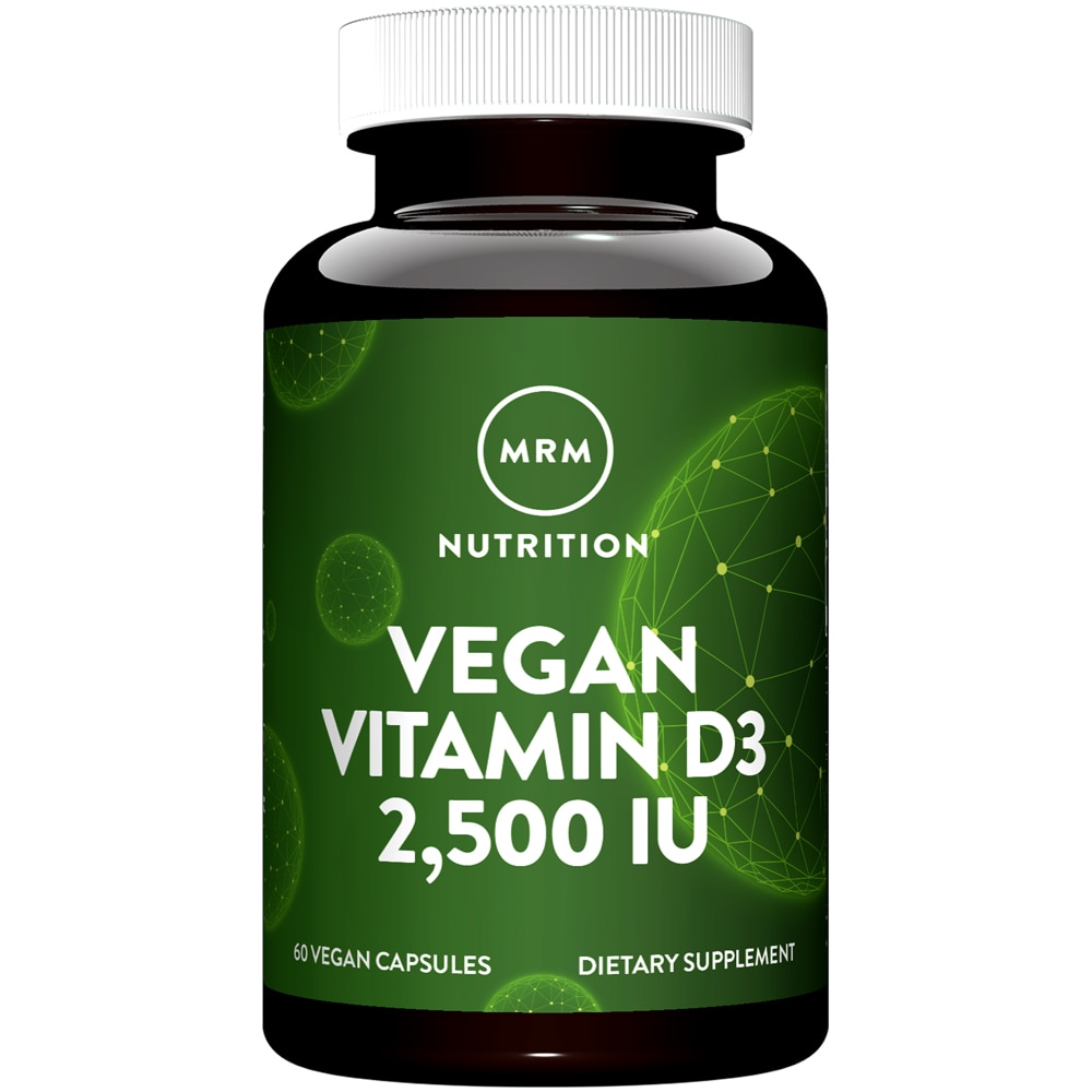MRM Веганский витамин D3 – 2500 МЕ – 60 веганских капсул MRM