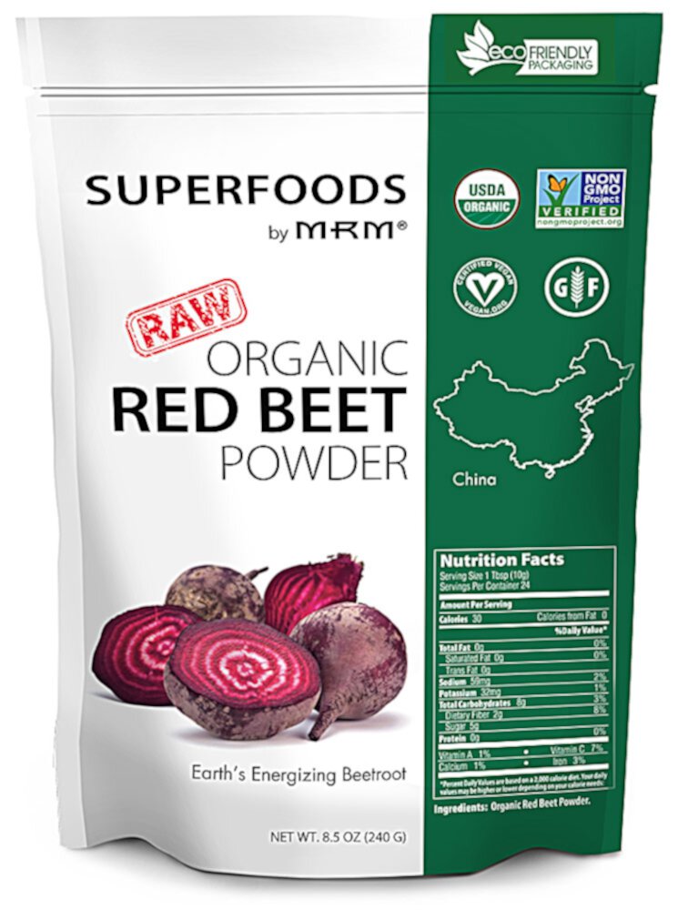 Superfoods Raw Organic Red Beet Powder (Порошок) -- 8.5 oz (Унции) MRM