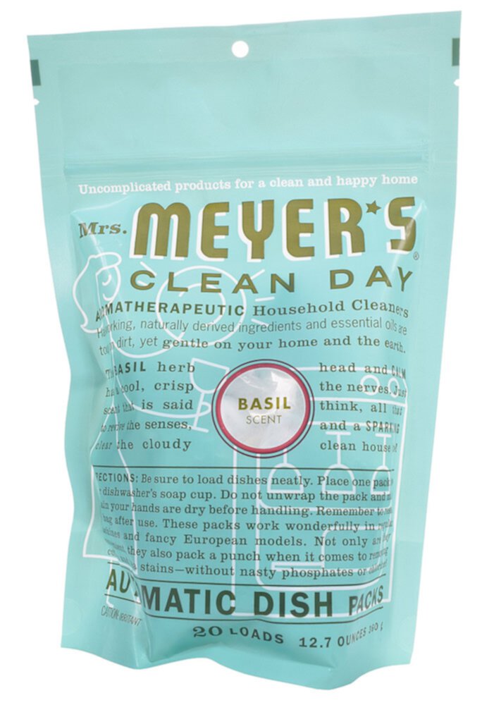 Автоматические упаковки для посуды Mrs. Meyer's Clean Day Basil -- 20 упаковок Mrs. Meyer's