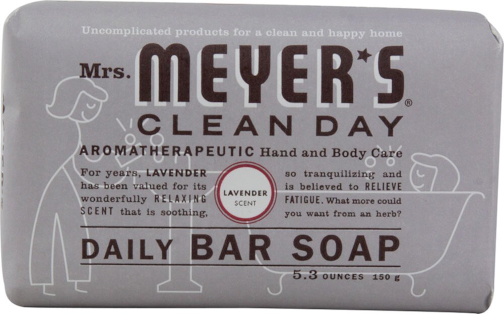 Mrs. Meyer's Clean Day Daily Bar Soap с лавандой -- 5,3 унции Mrs. Meyer's