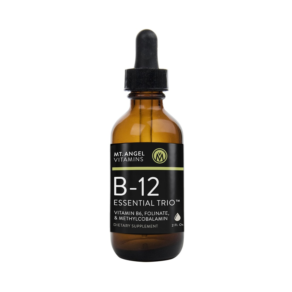 B-12 Essential Trio™ Drops (Капли) -- 2 fl oz (Жидкие унции) Mt Angel Vitamins