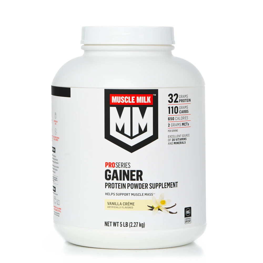 High Protein Gainer Powder (Порошок) - NSF Certified for Sport Vanilla Creme -- 5 lbs Muscle Milk