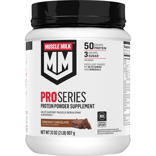 Протеиновый порошок Pro Series - 50 г белка, 3 г сахара, без глютена и сои, 907 г Muscle Milk