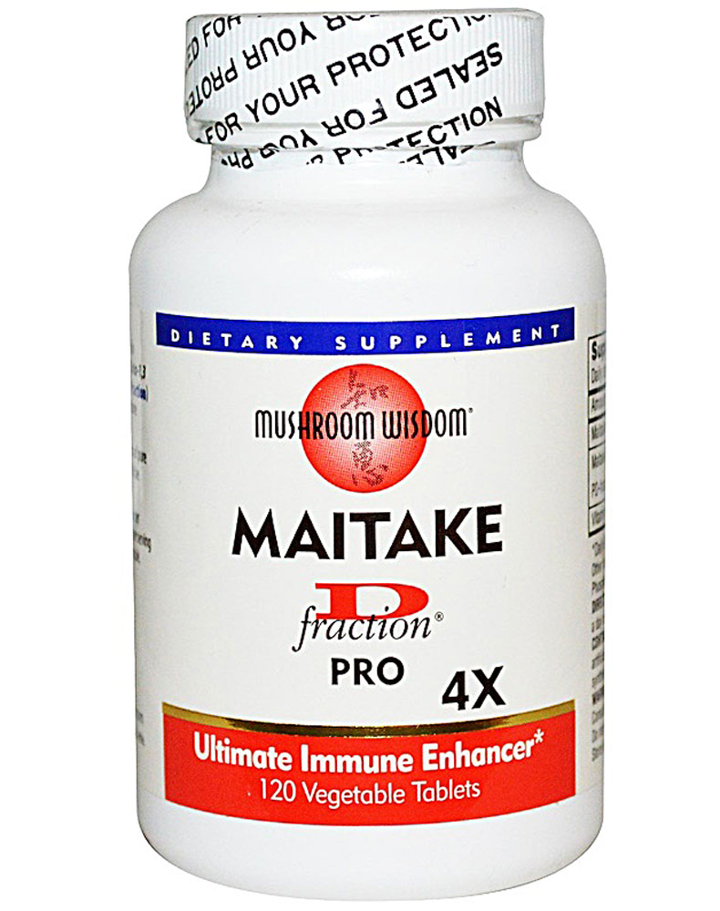 Maitake D-fraction® Pro 4X -- 120 Vegetarian Tablets (Вегетарианские таблетки) Mushroom Wisdom