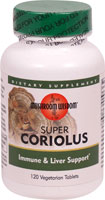 Super Coriolus Immune & Liver Support -- 120 Vegetarian Tablets (Вегетарианские таблетки) Mushroom Wisdom