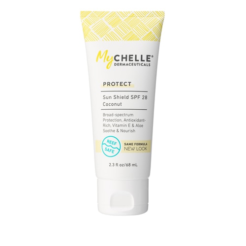 Солнцезащитный крем Protect Sun Shield SPF 28 с кокосом, 68 мл - Без химикатов, веган MyChelle Dermaceuticals