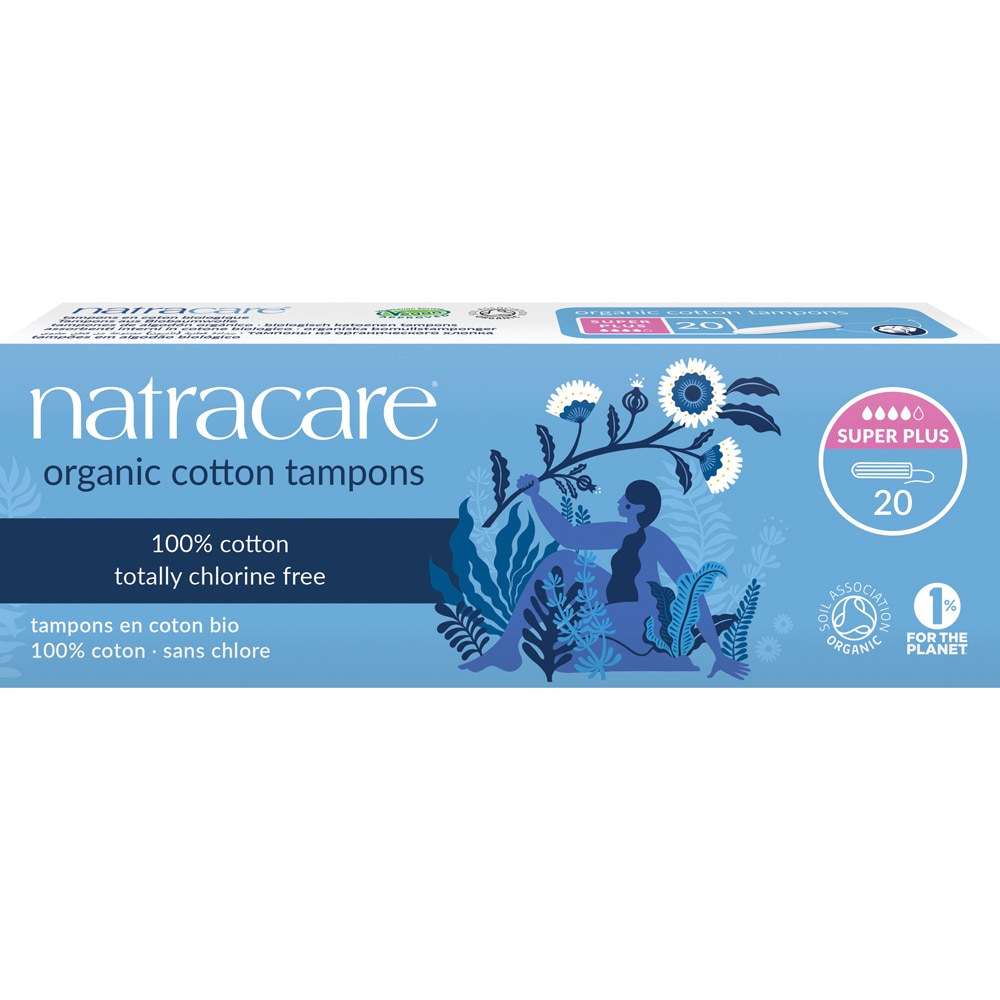 Тампоны Natracare Organic All Cotton Super Plus без аппликатора — 20 тампонов Natracare