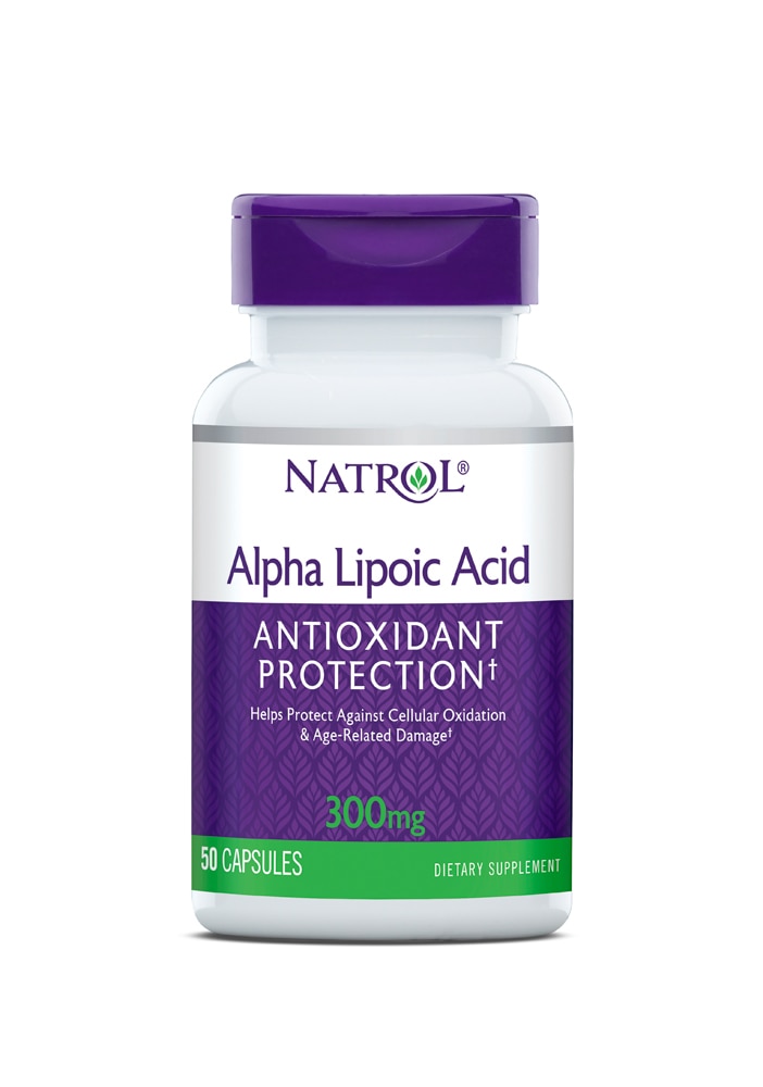 Альфа-липоевая кислота - 300 мг - 50 капсул - Natrol Natrol