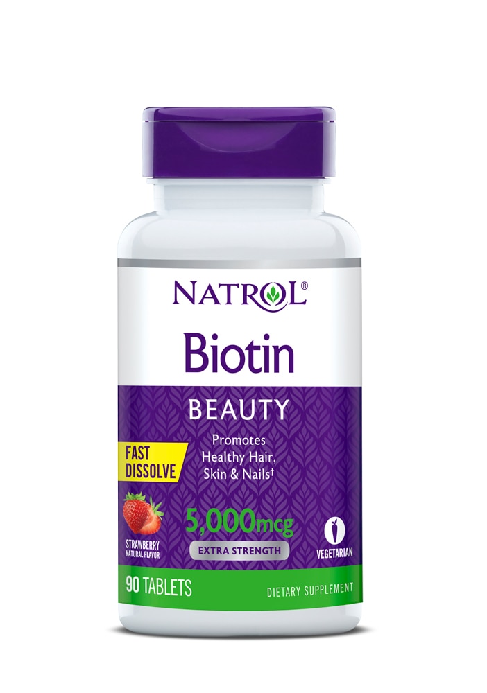 Биотин 5000 мкг - 90 таблеток - Natrol Natrol