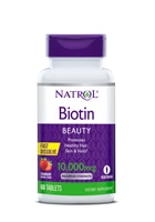 Биотин Красота Клубника - 10000 мкг - 60 таблеток - Natrol Natrol