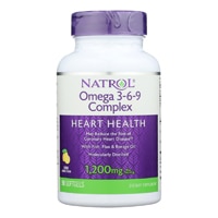 Omega 3-6-9 Complex, Здоровье сердца, Лимон - 90 капсул - Natrol Natrol