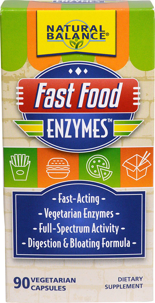 Fast Food Enzymes™ -- 90 Vegetarian Capsules (Вегетарианские капсулы) Natural Balance