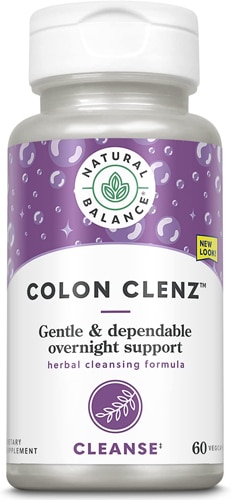 Colon Clenz 60 VegCaps – нежная травяная очищающая формула для здоровья кишечника Natural Balance