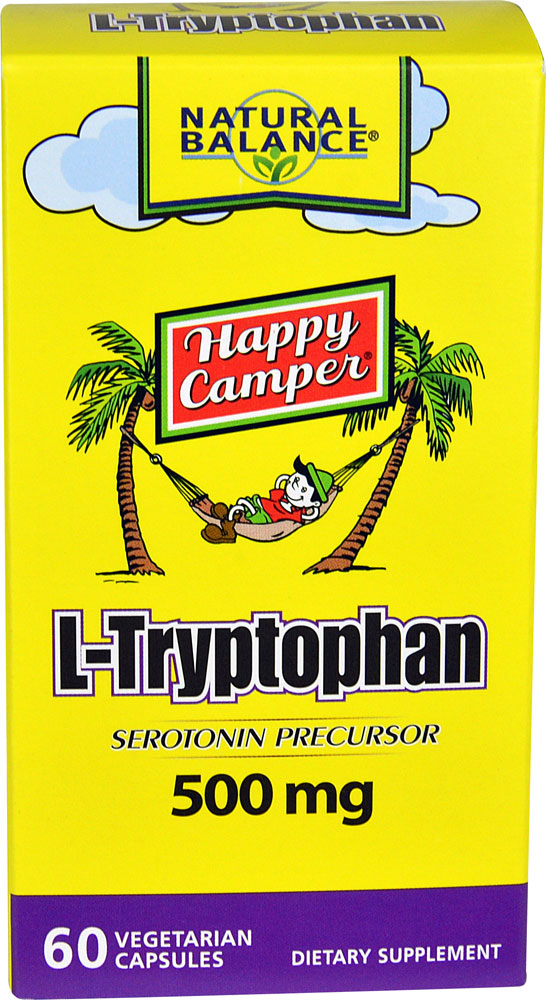 L-триптофан — 500 мг — 60 вегетарианских капсул Natural Balance