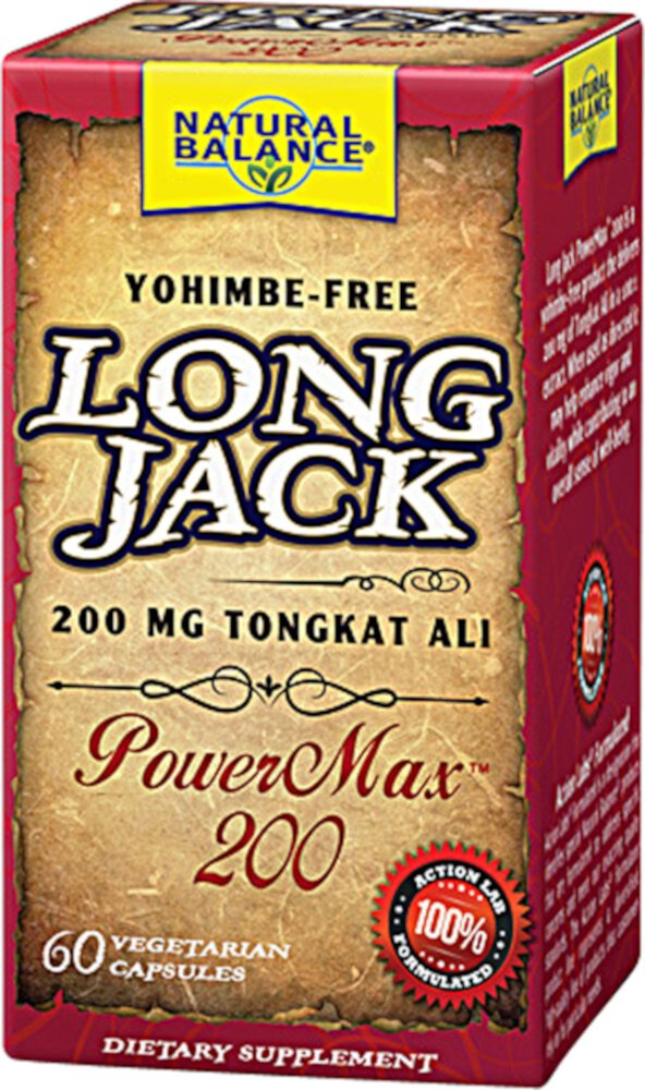 Long Jack PowerMax™ 200 -- 60 Vegetarian Capsules (Вегетарианские капсулы) Natural Balance